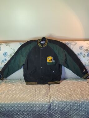 VGT ,Logo Athletic ,NFL Green Bay Packers Men's XL Green/Black Varsity Jacket.